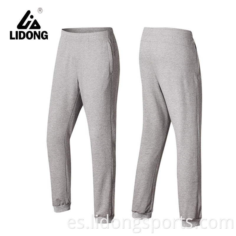 Pantalones de carga para hombres Pantalones largos de bolsillo lateral encogimiento de algodón